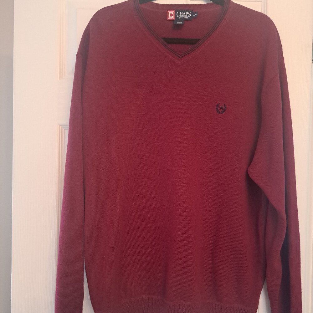 Chaps sweater,  mens, Large, 100% cotton